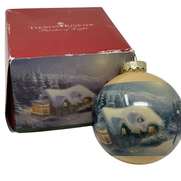 Thomas Kinkade 2011 Limited Edition Holiday Ornament Box Sears Christmas House - Picture 1 of 7
